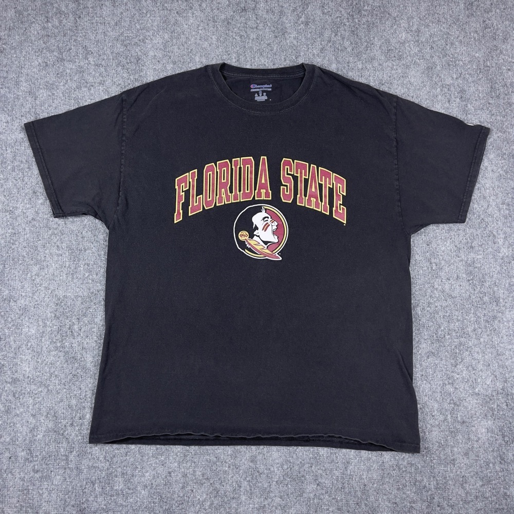 Florida State Champion T-Shirt Mens XL Black FSU Seminoles Graphic Tee